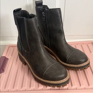 Time and Tru Dark Brown Ankle Boots